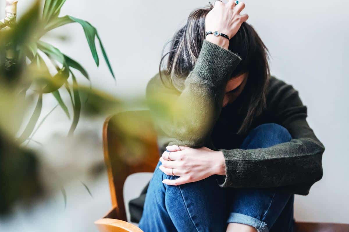 a woman suffering from anxiety