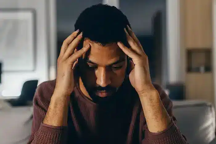 man with chronic anxiety