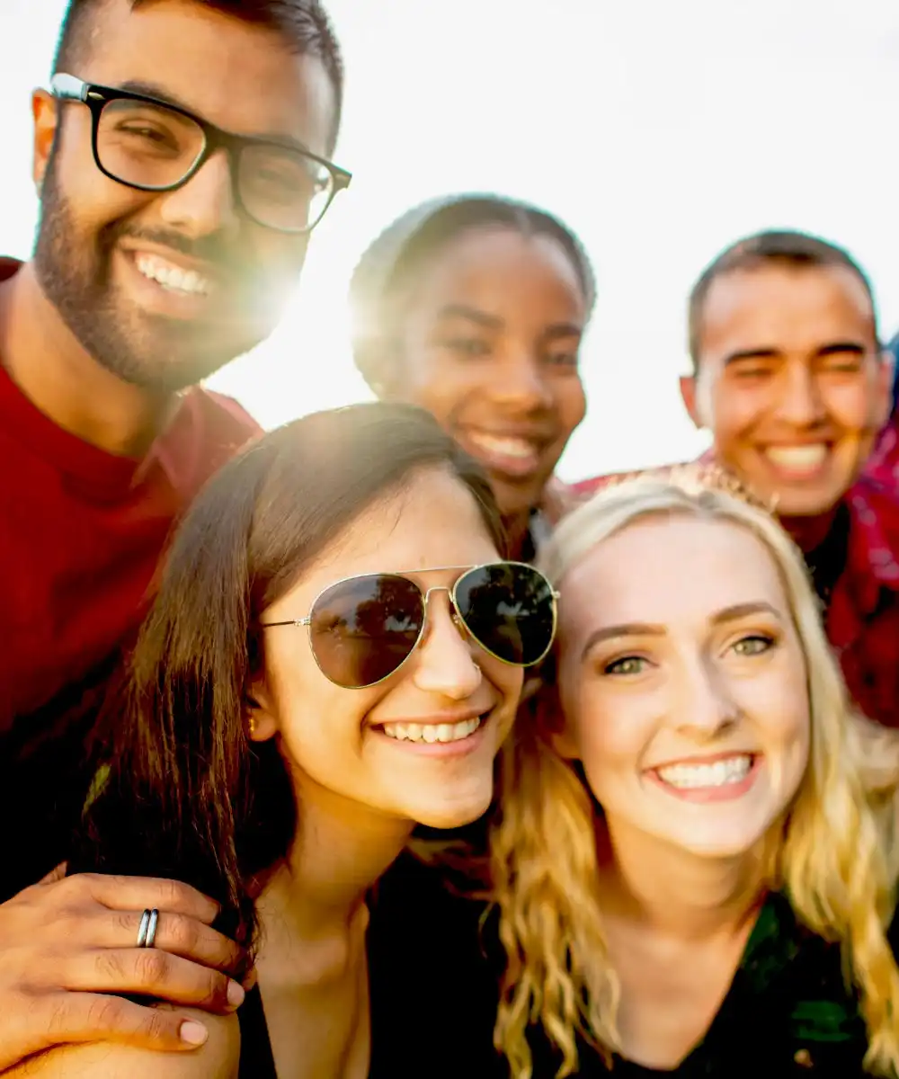 young adults smiling for camera Dual-Diagnosis Treatment in southern california