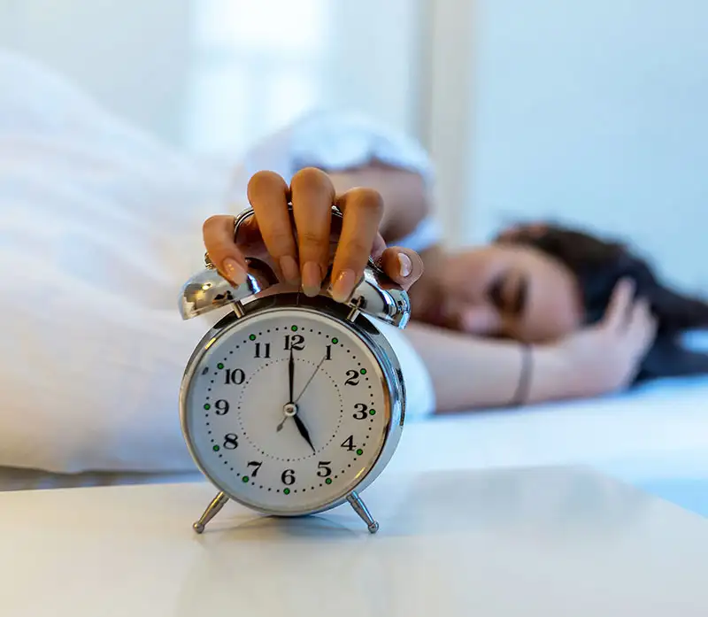 a woman suffering from insomnia